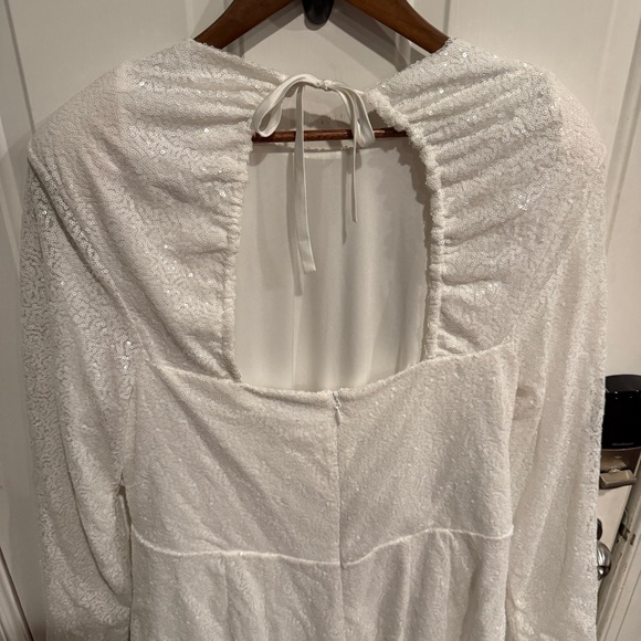 Bridal by Eloquii SEQUIN HANDKERCHIEF HEM DRESS Midi Bachelorette Rehearsal - Picture 6 of 8